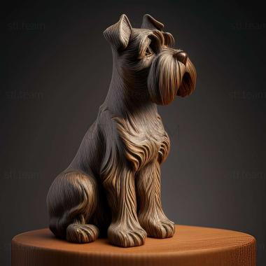 3D model Zwergschnauzer dog (STL)